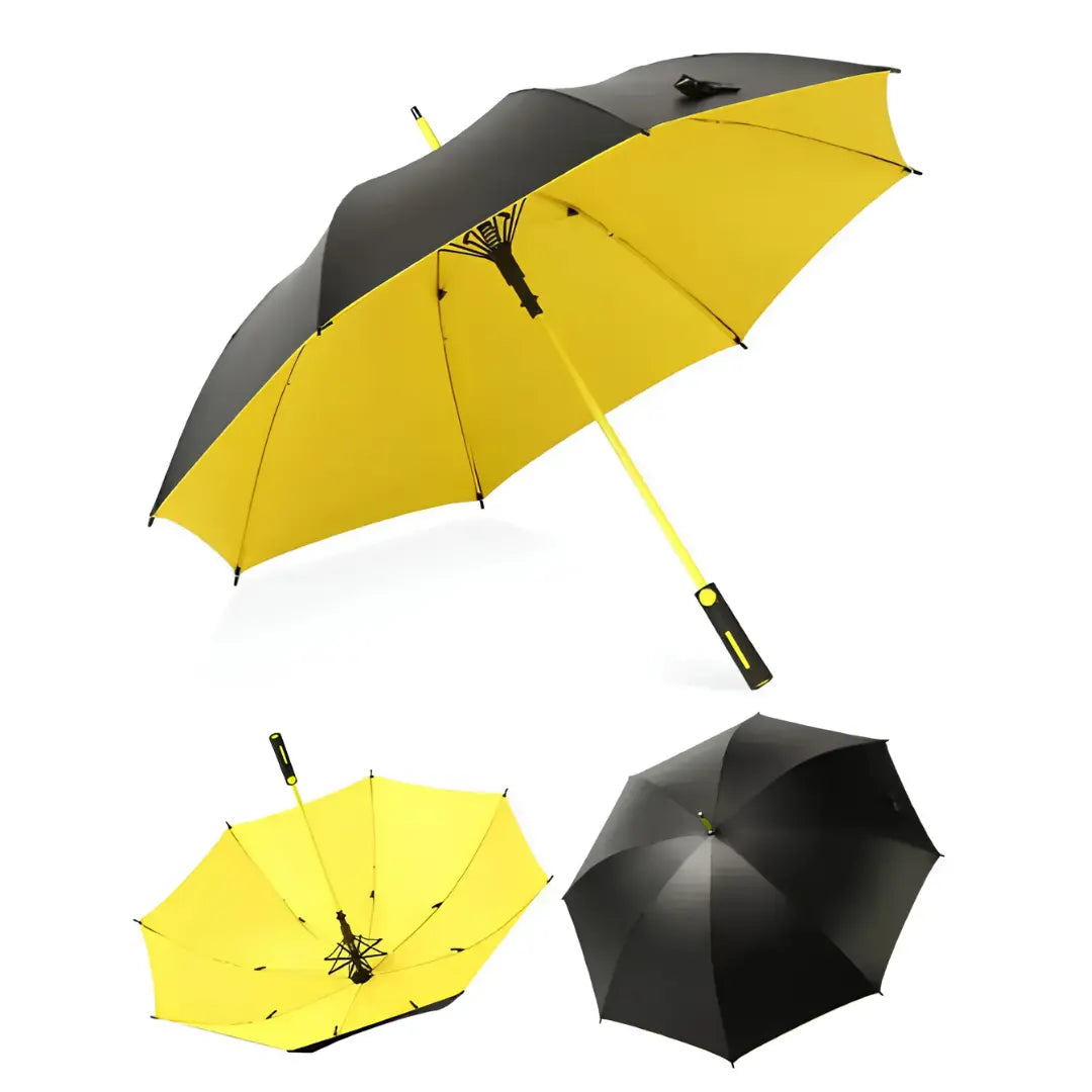 Paraguas Grande de Golf Antiviento 140cm Doble Capa