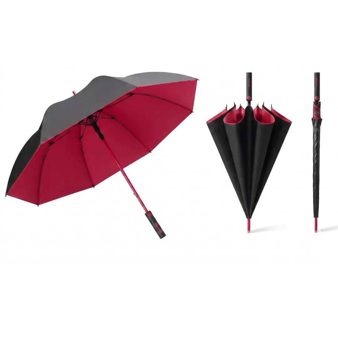 Paraguas Grande de Golf Antiviento 140cm Doble Capa