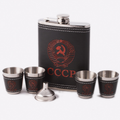 Set Petaca Licorera CCCP 8oz | Acero Inoxidable y Vasos