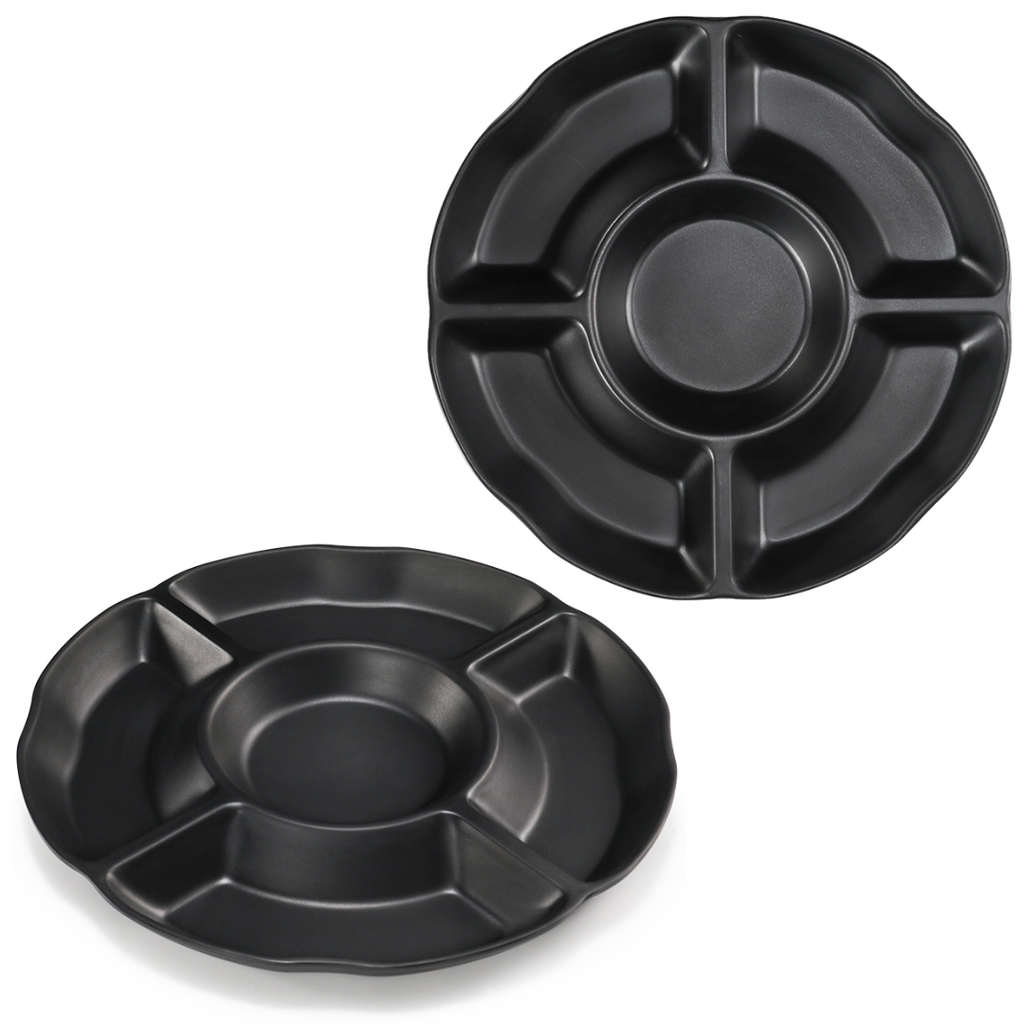Set 2 Bandejas Melamina 25 cm para Picoteo y Botanas