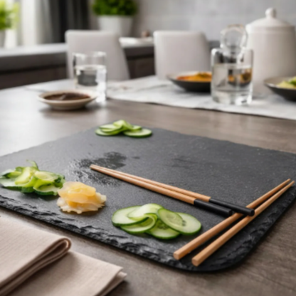 Plato Tabla de Piedra Pizarra 24x17.5cm