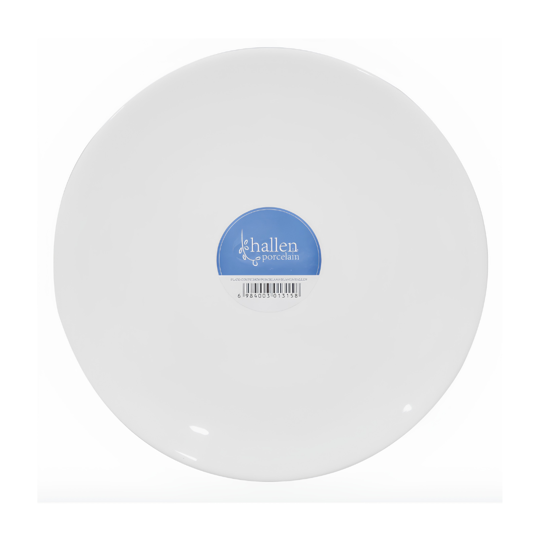 Plato de Presentacion 26.7 cm Hallen Coupe Porcelana Blanca