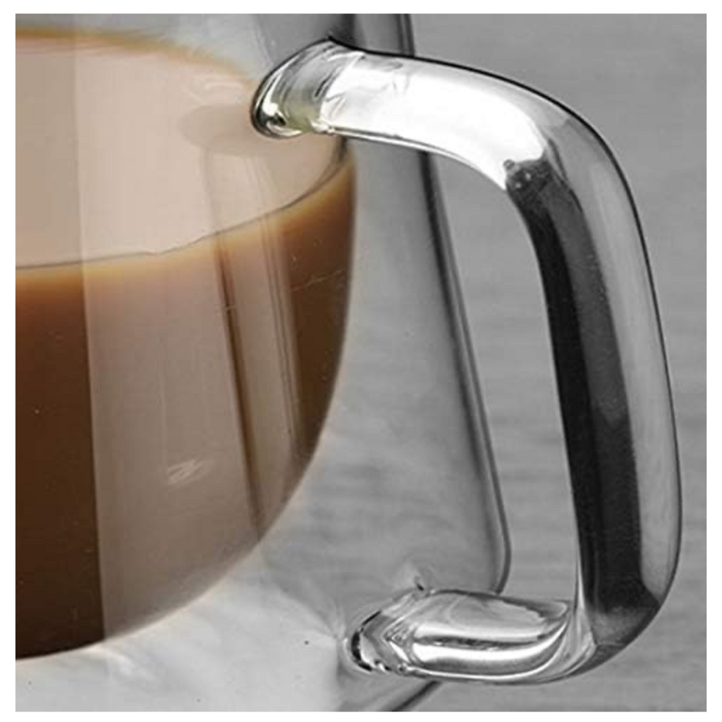 Taza para Cafe o Te Vidrio Doble Pared Base Plana 150 ML