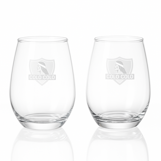 Set 2 Vasos Colo Colo para Regalo