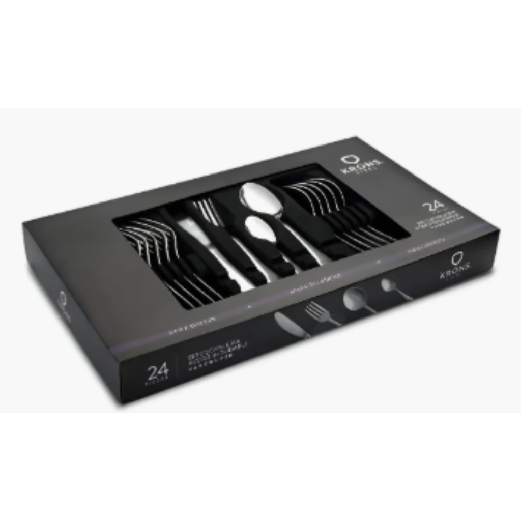 Set 24 Cubiertos de Mesa Krons Vancouver Perlados