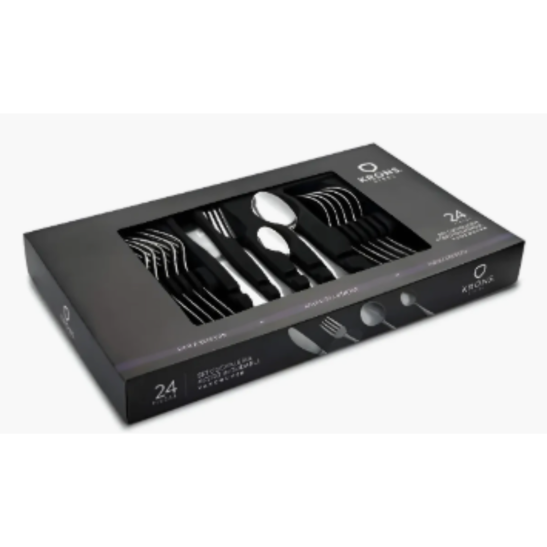 Set 24 Cubiertos de Mesa Krons Vancouver Perlados
