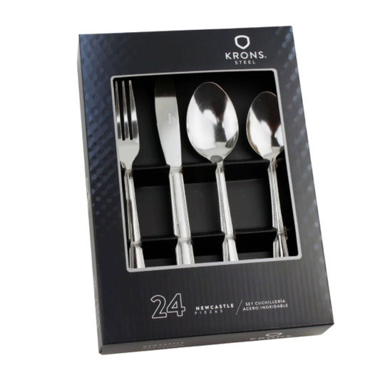 Set 24 Cubiertos de Mesa Krons Newcastle Perlados