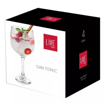 Set 4 Copas Gin Tonic Coctel Ramazzotti 653ml Cristar