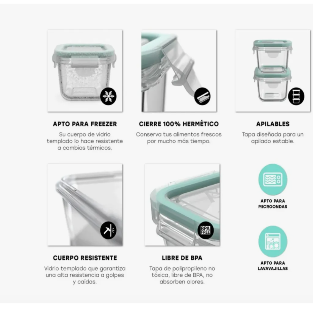 Set 4 Mini Taper para Alimentos Allegra 150