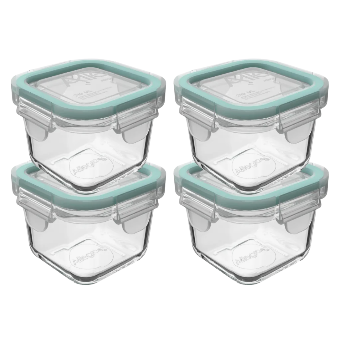 Set 4 Mini Taper para Alimentos Allegra 210 ML