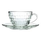 Set 6 Tazas + plato de Cafe o Te 230 ML Picnic Kimglass