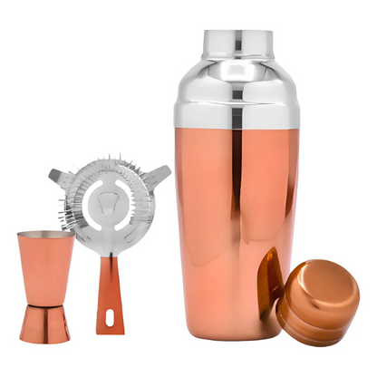 Set Coctelera 3 Piezas Cuiner Cobre