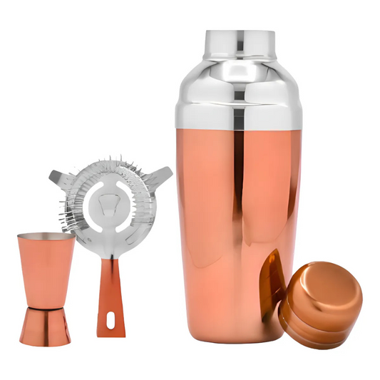 Set Coctelera 3 Piezas Cuiner Cobre