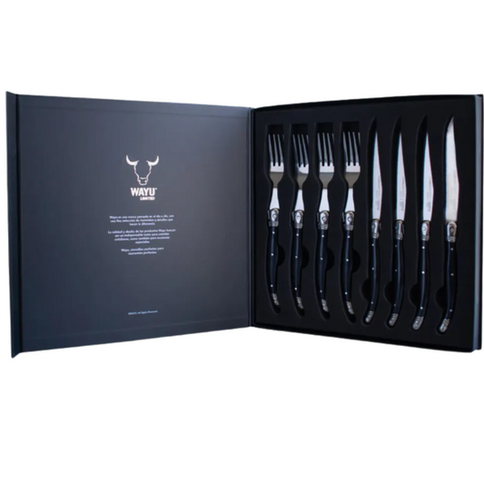 Set Cubiertos Wayu 8 Piezas – Cuchillos y Tenedores BBQ