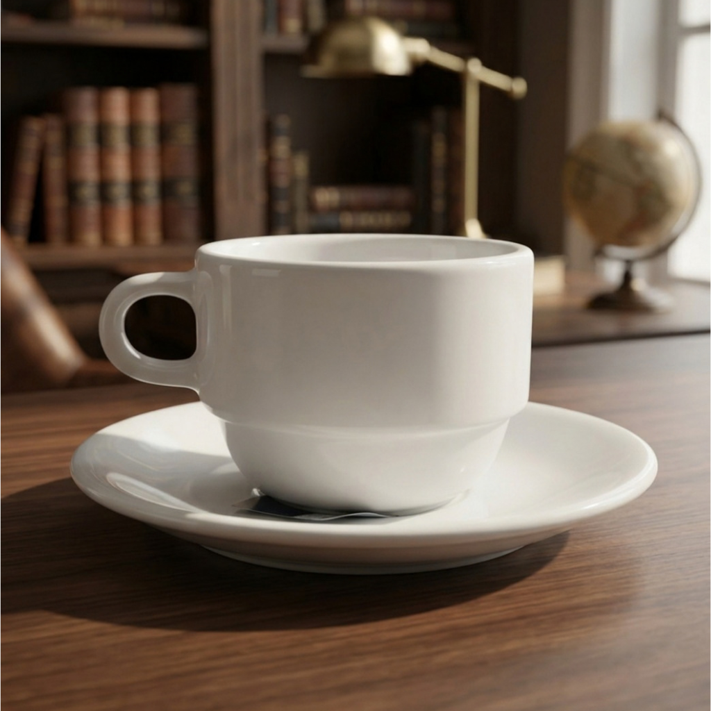 Set de 6 Tazas de Café Porcelana 100cc Wellington
