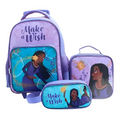 Set Escolar Mochila con Ruedas + Lonchera + Estuche Wish