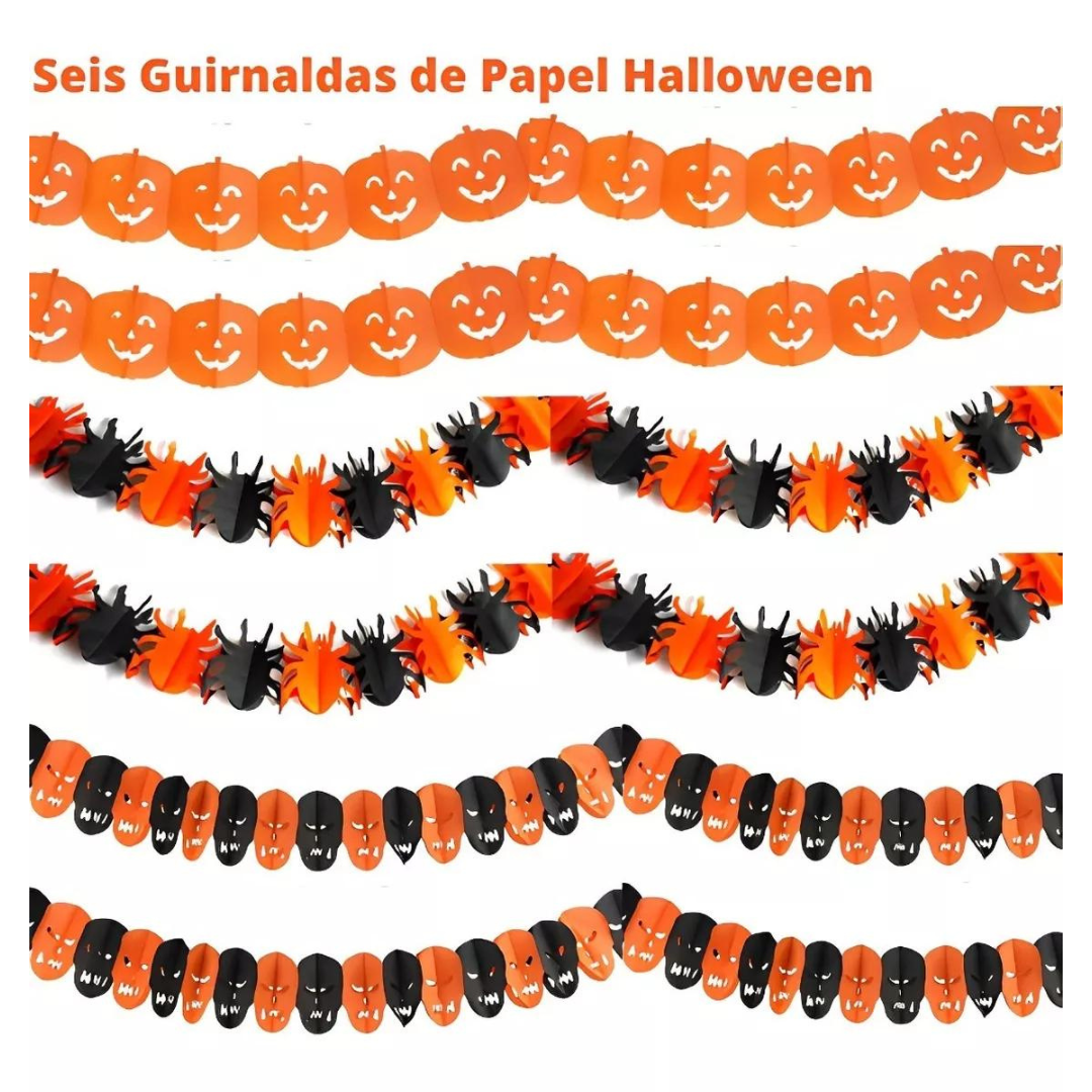 Set 6 Guirnaldas para Decoración Halloween