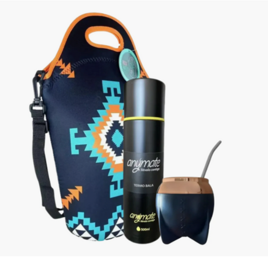 Set de Mate (Bolso Neopreno + Termo 500 ML + Mate + Bombilla)