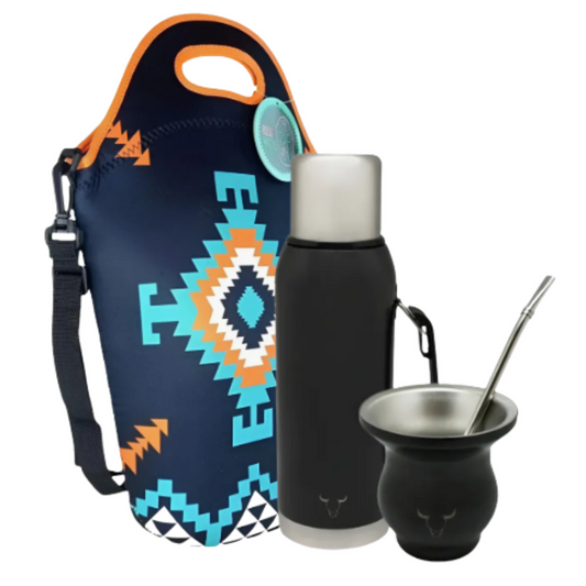 Set de Mate Wayu (Bolso Neopreno + Termo 1L + Mate + Bombilla)
