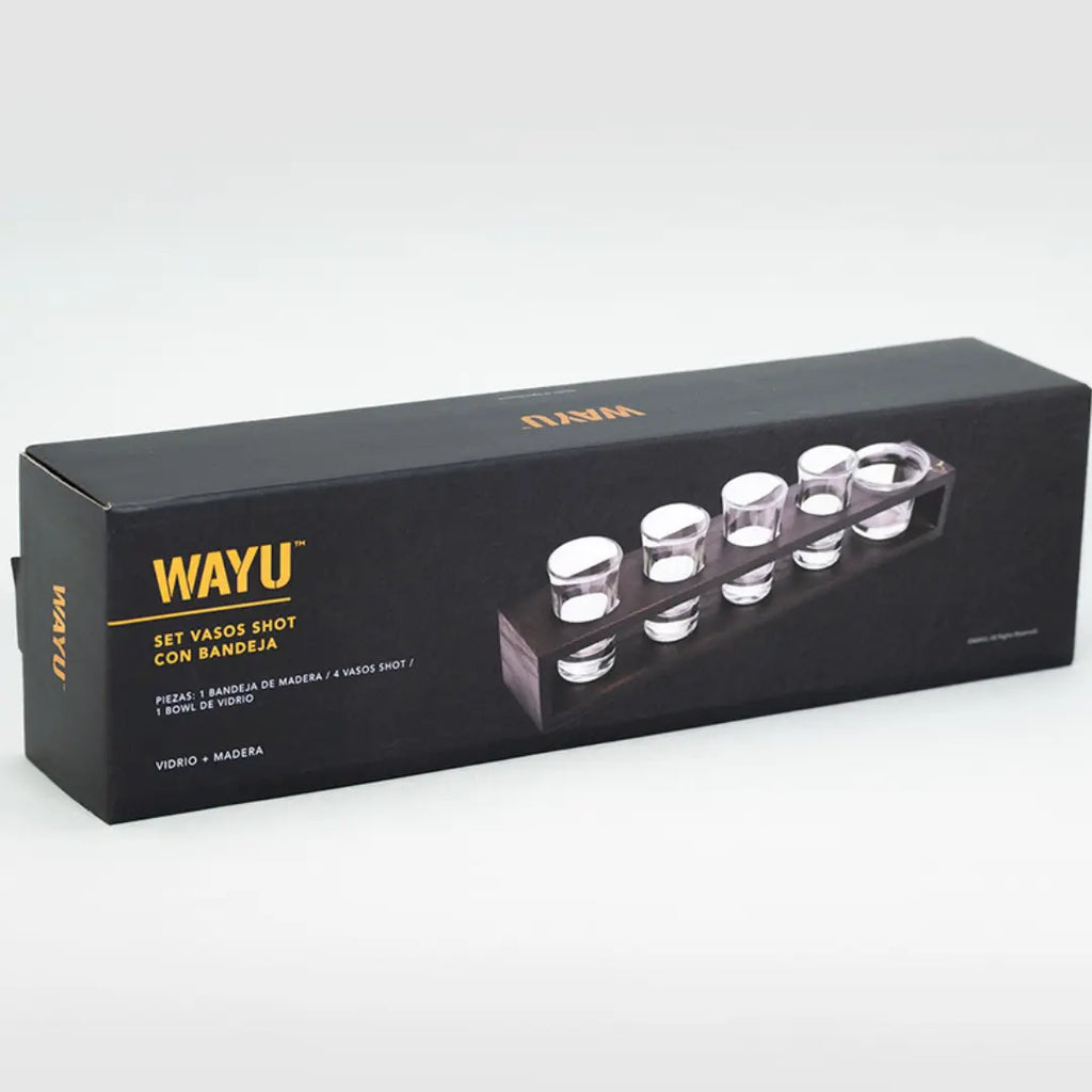 Set de Vasos Shot con Bandeja Wayu