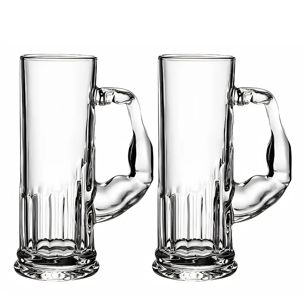 Set 2 Shoperos Vasos Musculosos 600ml Vidrio