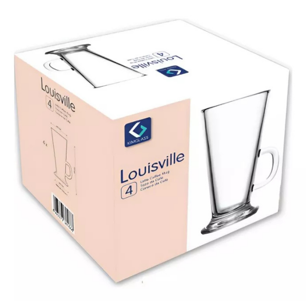 Set 4 Tazas de Cafe Capuccino 283 ML Kimglass Lousiville