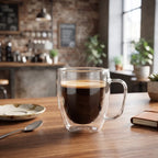 Taza Doble Pared 350 ML Vidrio Borosilicato