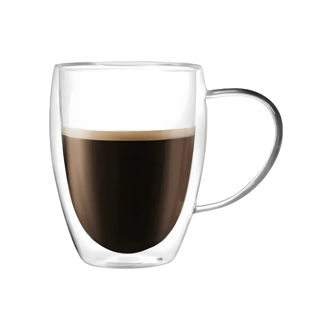 Taza Doble Pared 350 ML Vidrio Borosilicato