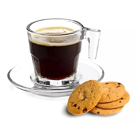 Set 6 Tazas + Plato Cafe Expresso 70 Ml Kimglass Cartagena