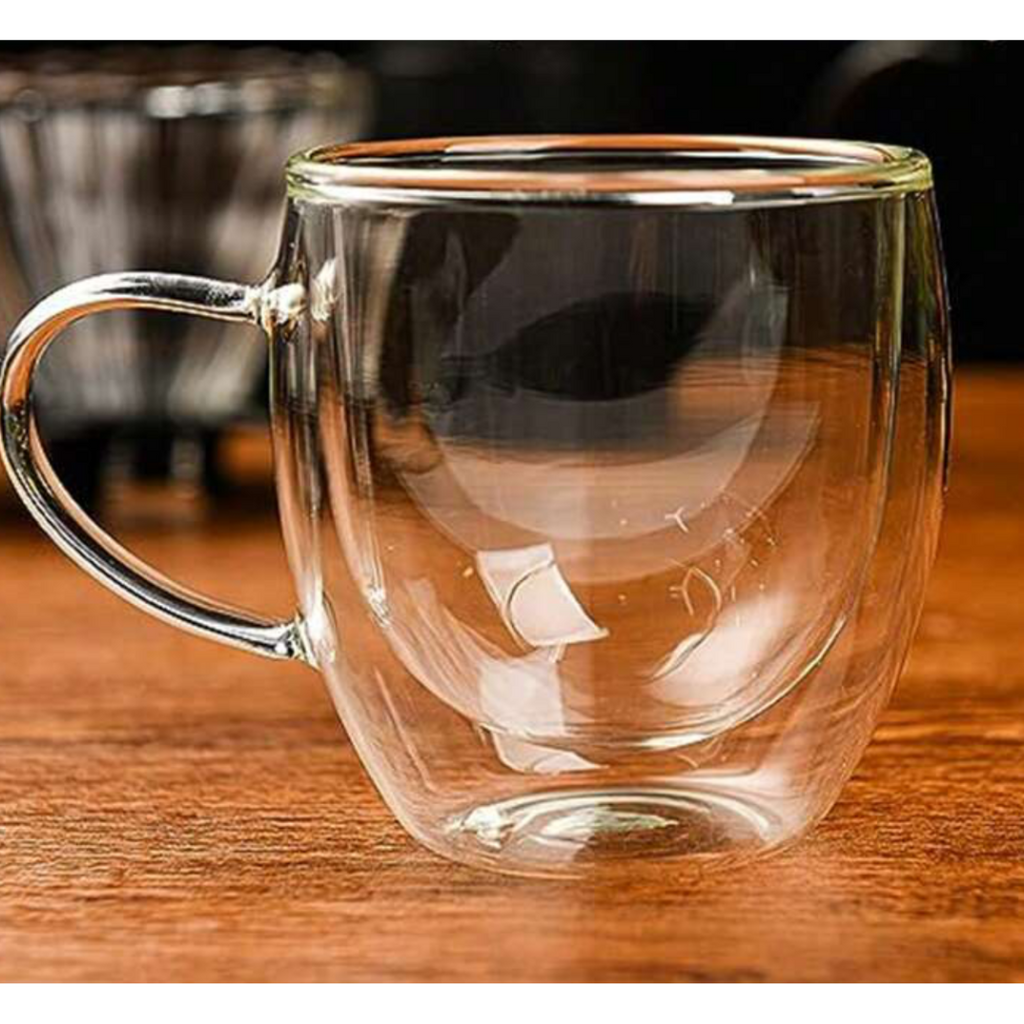 Taza para Cafe o Te Vidrio Doble Pared 250 ML