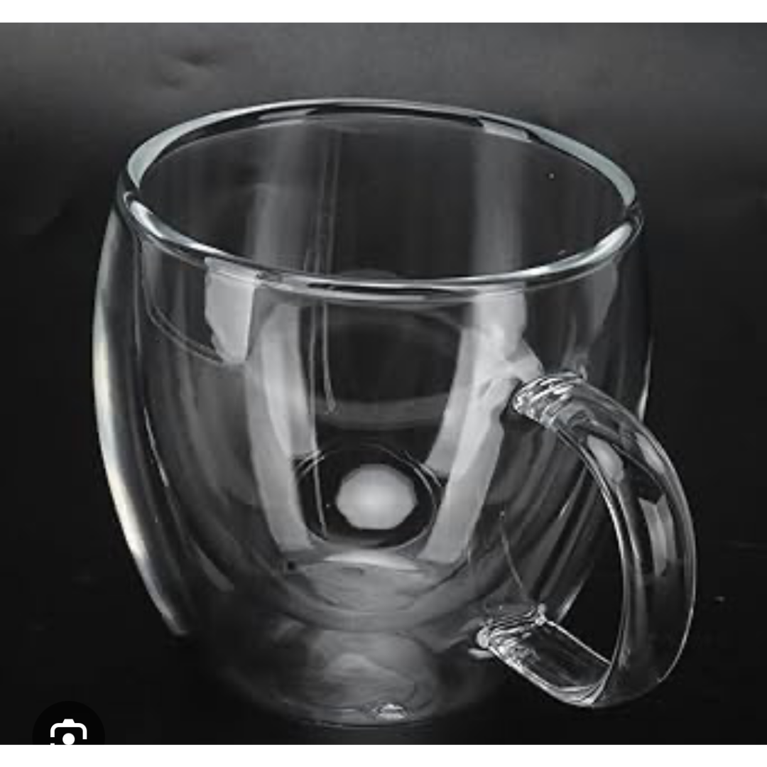 Taza para Cafe o Te Vidrio Doble Pared 250 ML