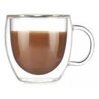 Taza para Cafe o Te Vidrio Doble Pared 250 ML