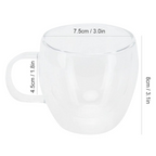 Taza para Cafe o Te Vidrio Doble Pared 250 ML
