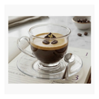 Juego 6 Tazas Café 220ml con Platos Vidrio