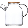 Tetera de Vidrio con Filtro y Tapa Bambu 1.8 Litros